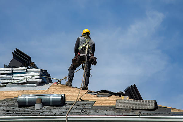 Professional Gutter Installation technician working in Dallesport, WA